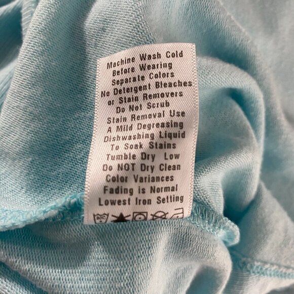 Fresh Produce Studio Top M/L Swimming Pool Blue Long Sleeve Solid NWT TP-2552 - Picture 11 of 11